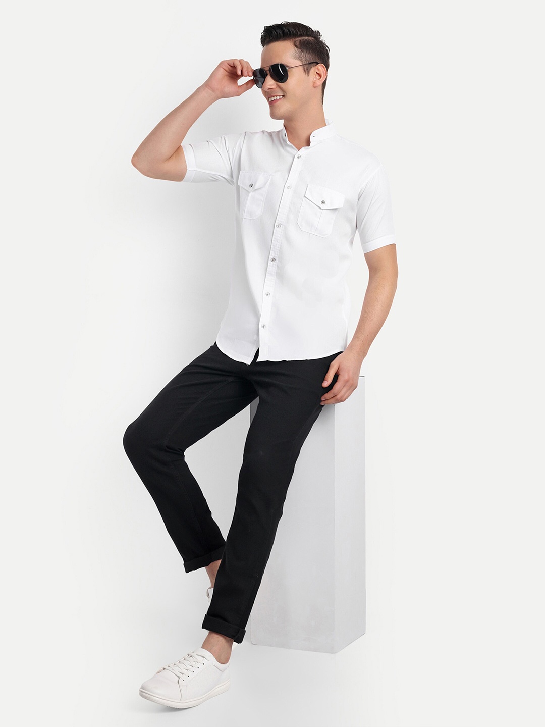 

S-LINE Classic Opaque Cotton Casual Shirt, White