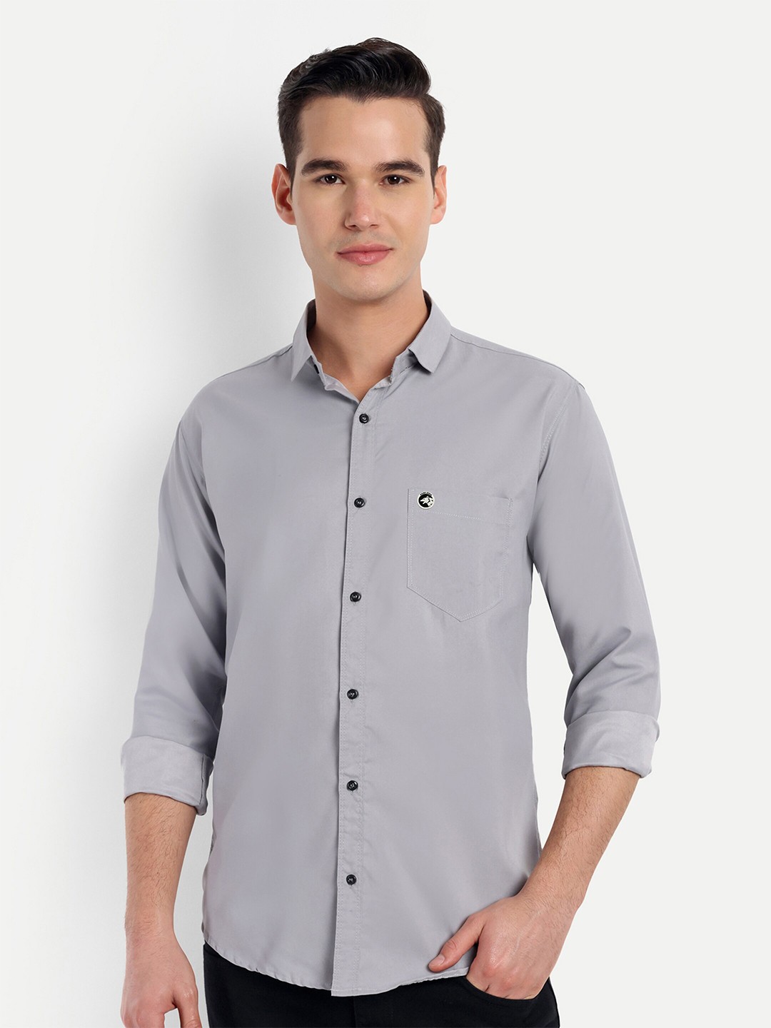

S-LINE Classic Opaque Casual Shirt, Grey