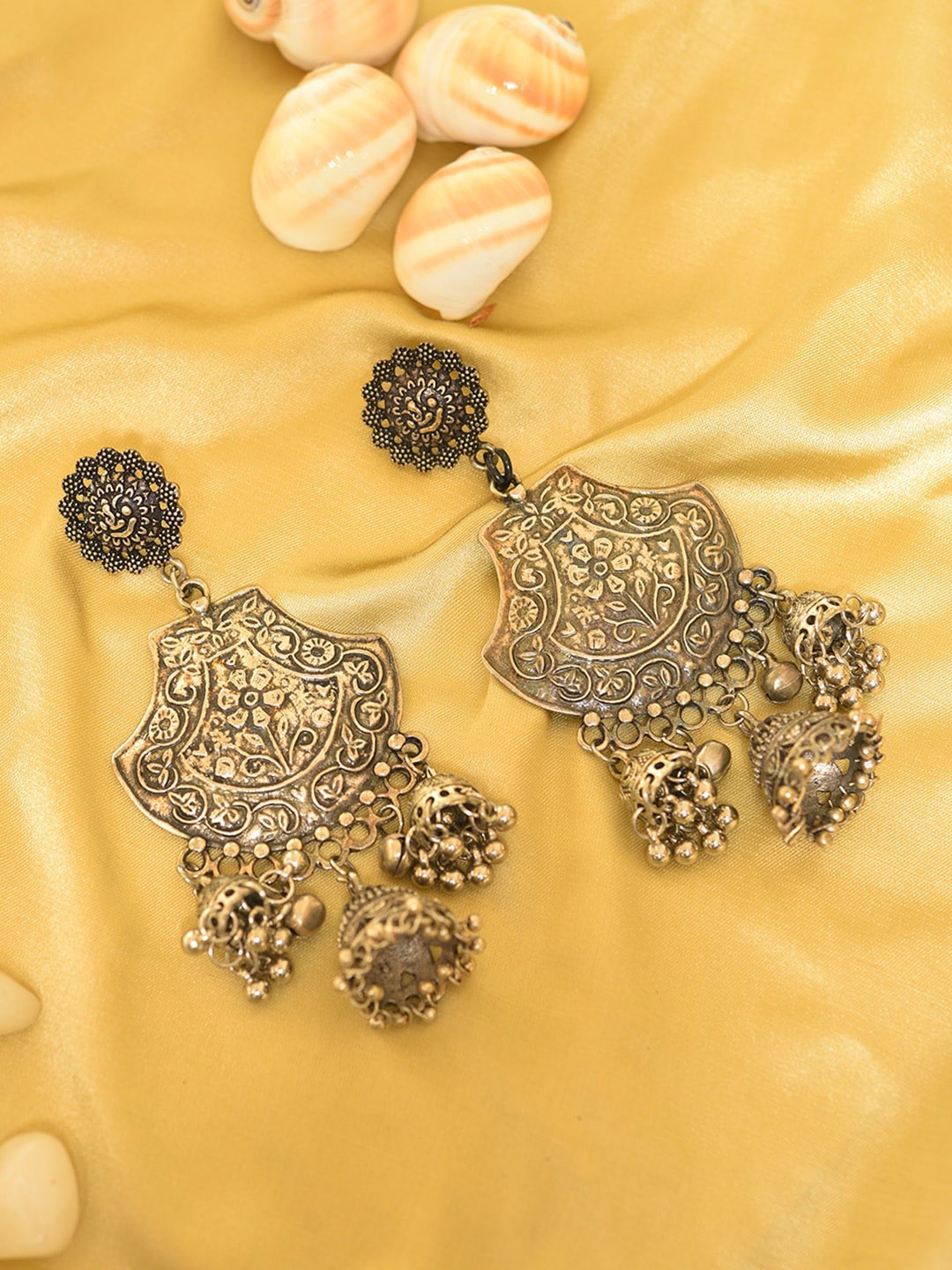 

XAGO Silver-Plated Contemporary Jhumkas Earrings