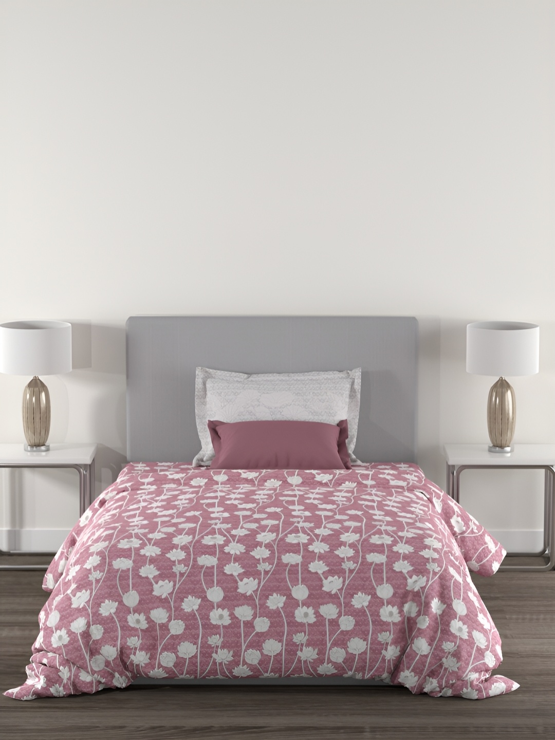 

MYTRIDENT Julius Grey Flat 144TC Single Cotton Bedsheet Set, Brown