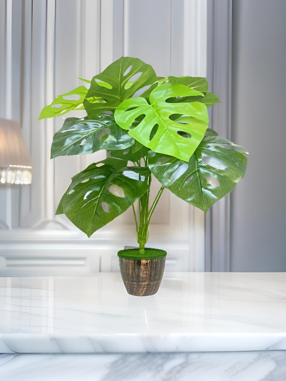 

Akaar Green Monstera Deliciosa Artificial Plant With Pot