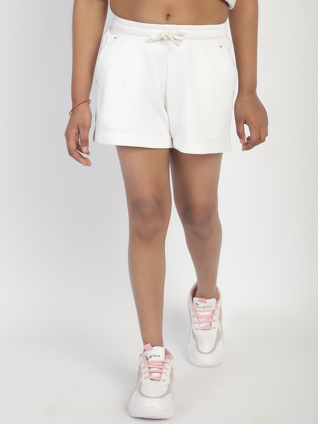 

Rute Girls Slim Fit Yoga Cotton Sports Shorts, White