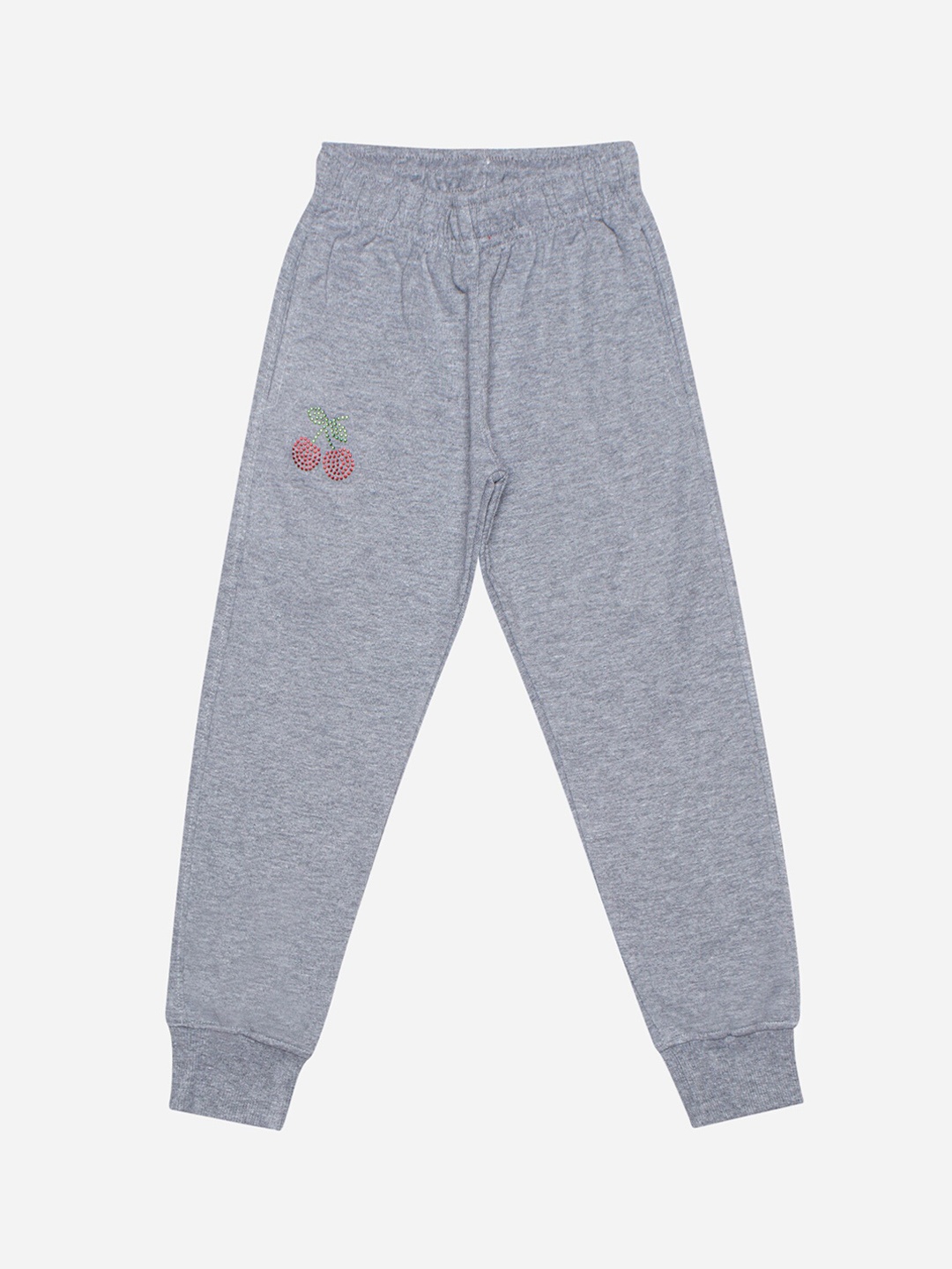 

DYCA Girls Mid Rise Cotton Jogger, Grey melange