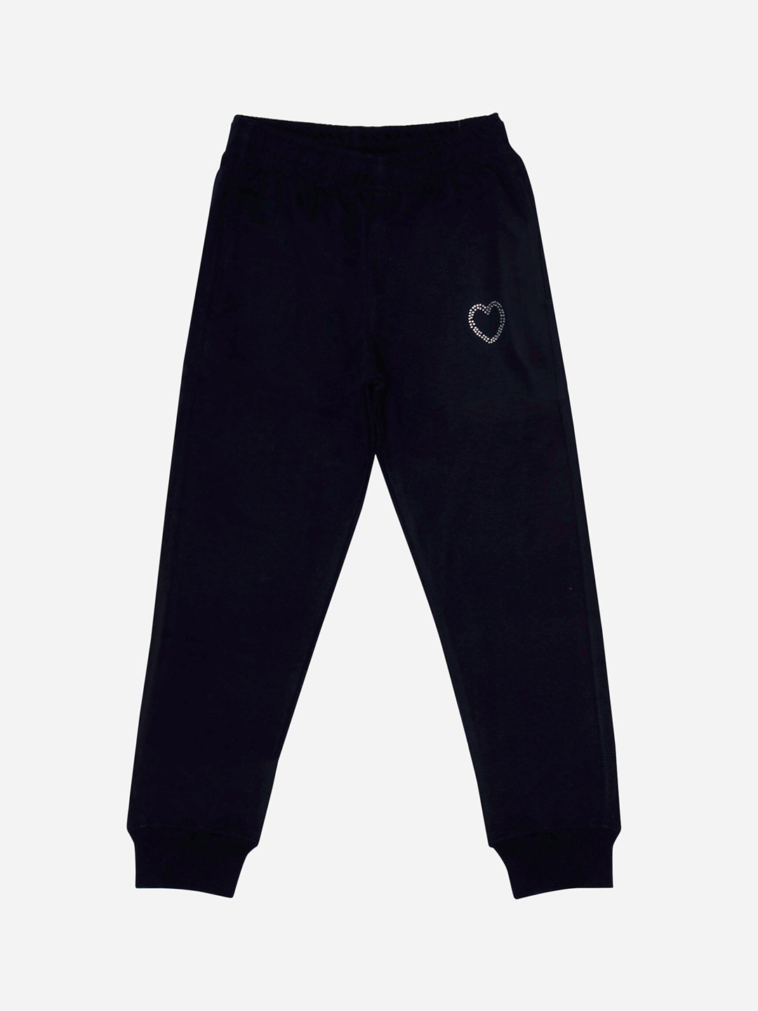 

DYCA Girls Mid-Rise Cotton Joggers, Navy blue