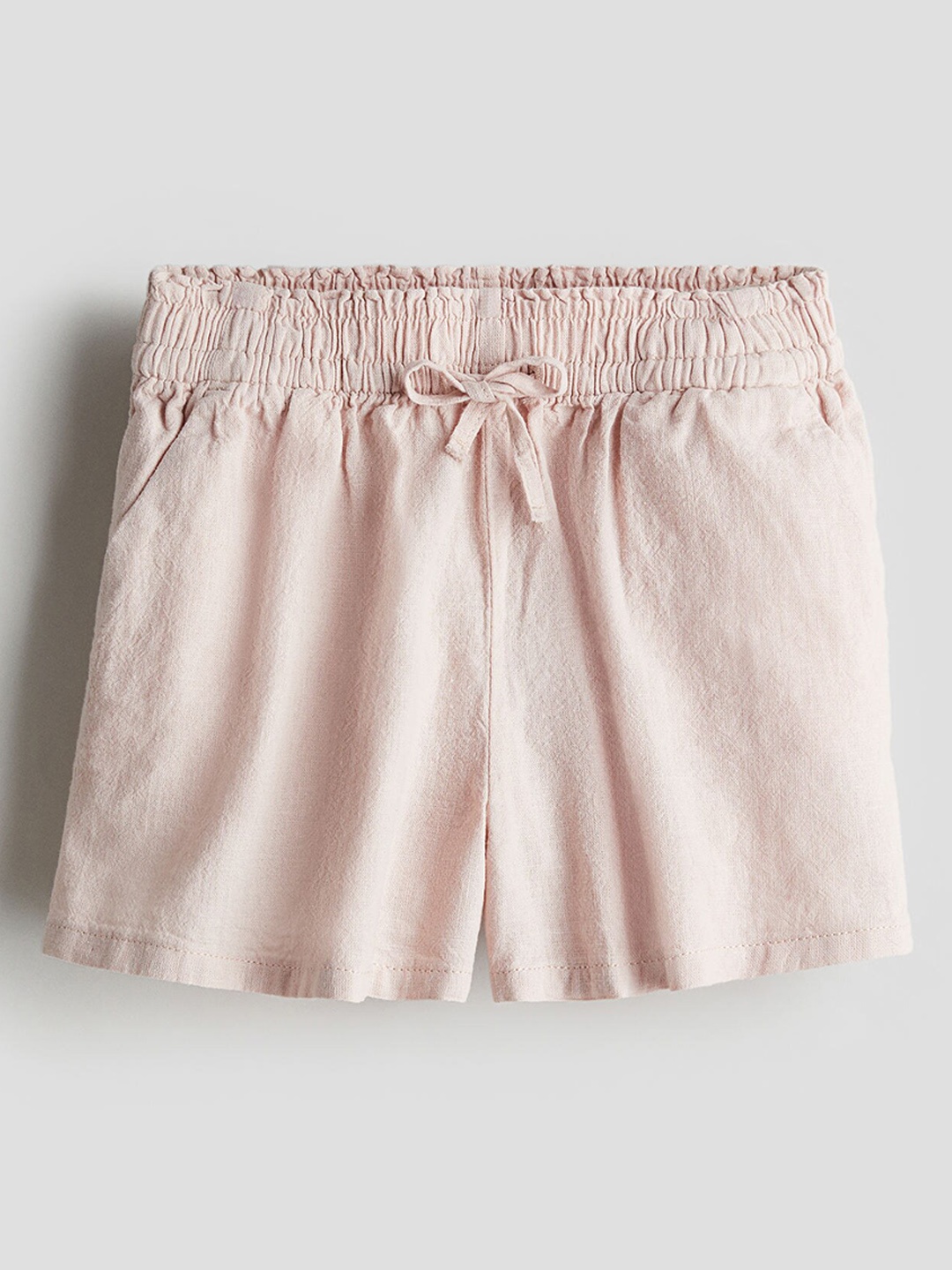 

H&M Girls Linen-Blend Shorts, Pink