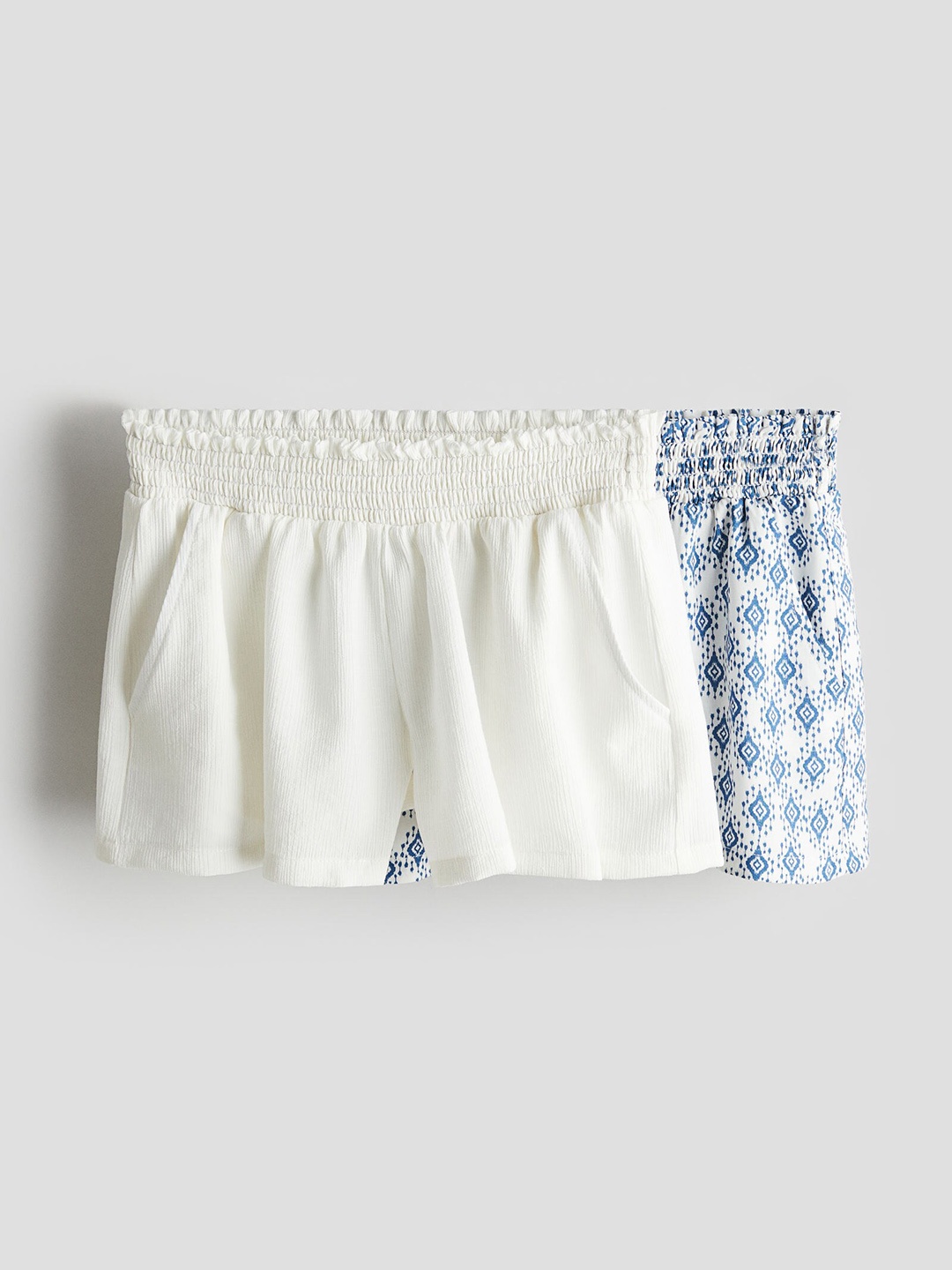 

H&M Girls 2-Pack Pull-On Shorts, Blue