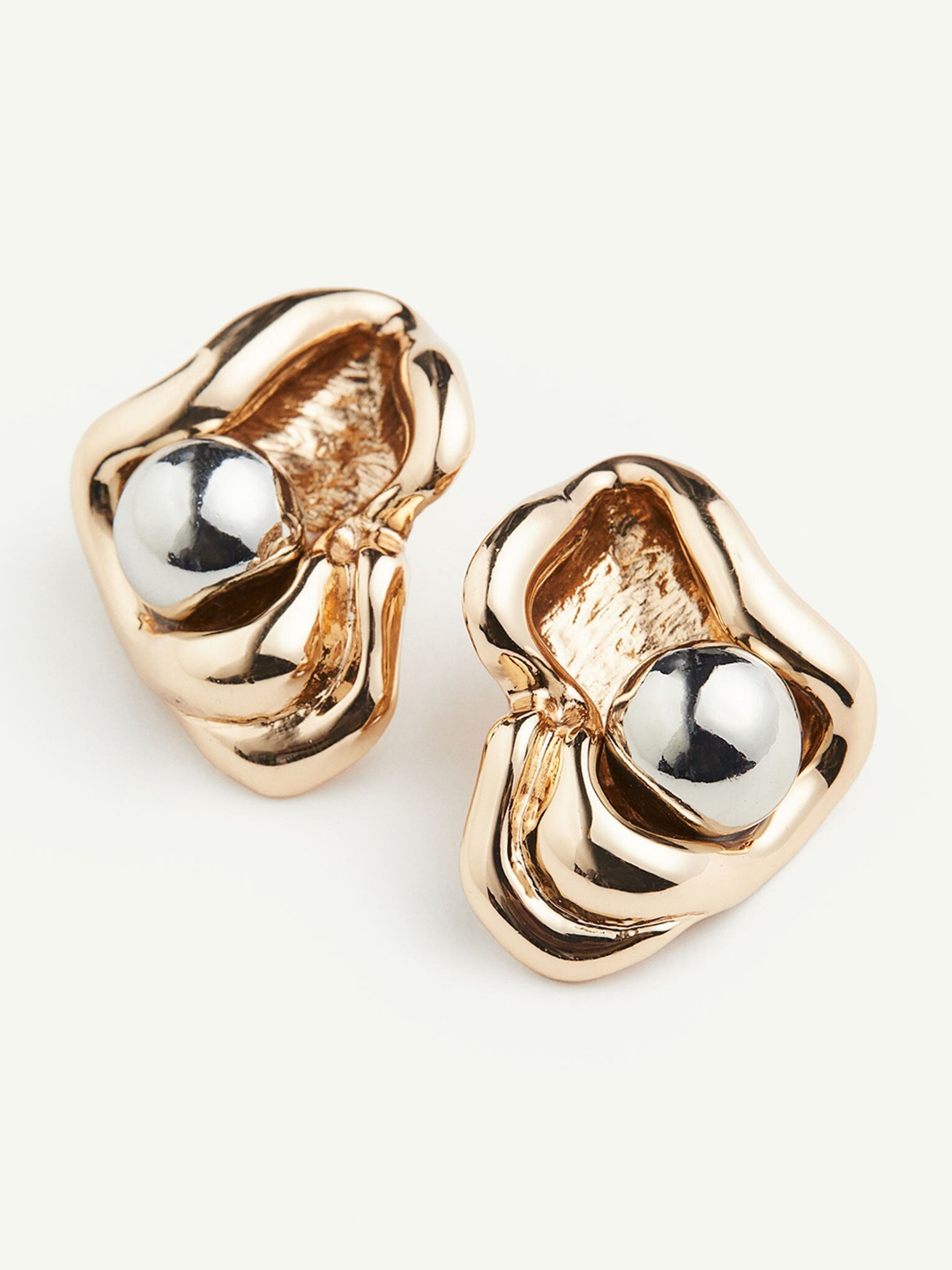 

H&M Organic Shaped Earrings, Gold