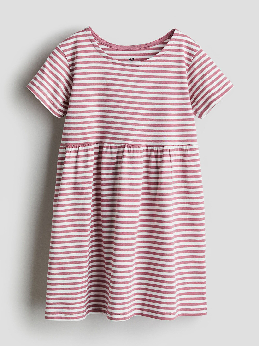 

H&M Girls Cotton Jersey Dress, Pink