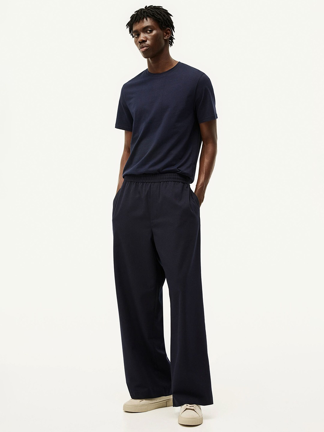 

H&M Slim Fit Pima Cotton T-Shirt, Blue