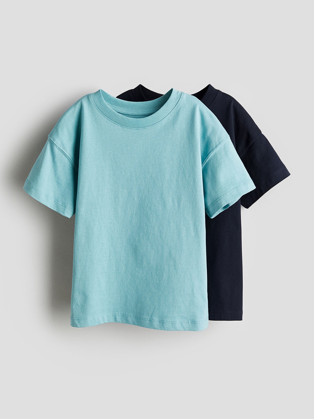 

H&M Boys 2-Pack Oversized T-shirts, Turquoise blue