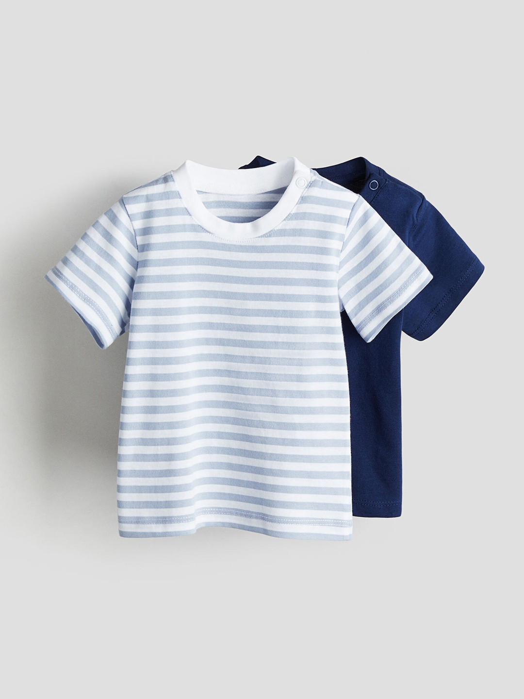 

H&M Boys Pure Cotton 2-Pack Cotton T-shirts, Blue