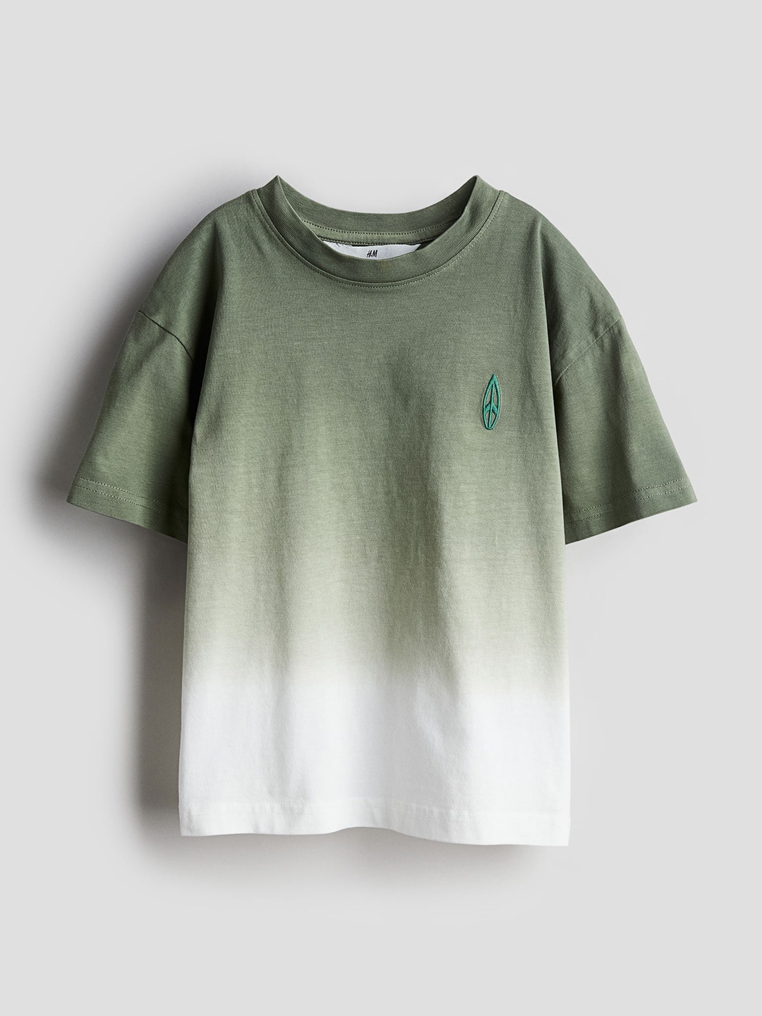 

H&M Boys Motif Detail Cotton T-shirt, Green
