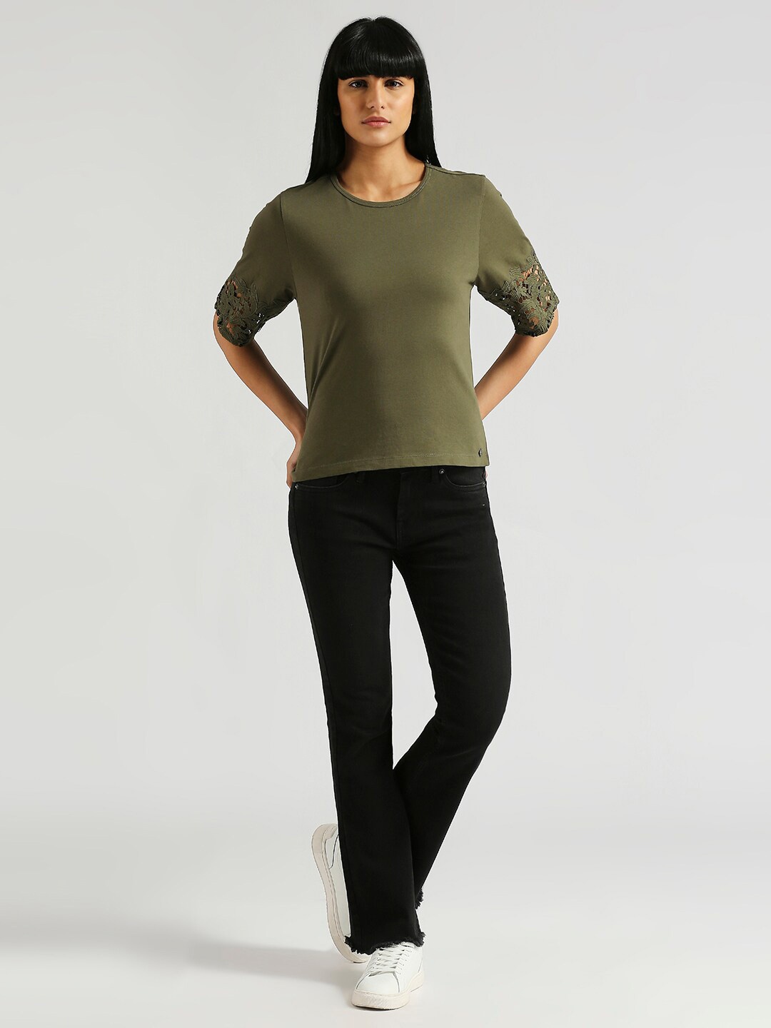 

Pepe Jeans Round Neck Pure Cotton T-shirt, Green