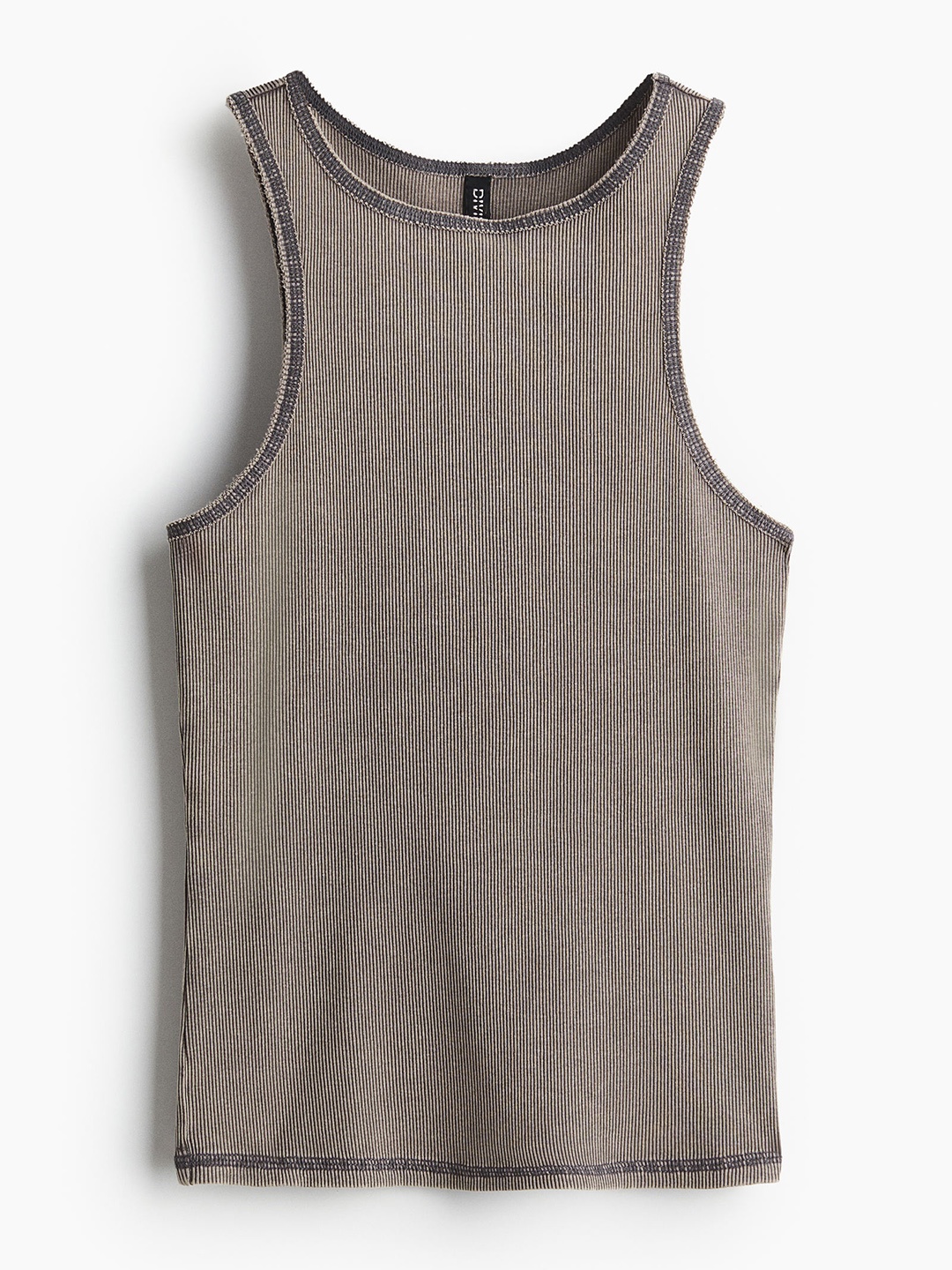

H&M Women Ribbed Vest Top, Grey