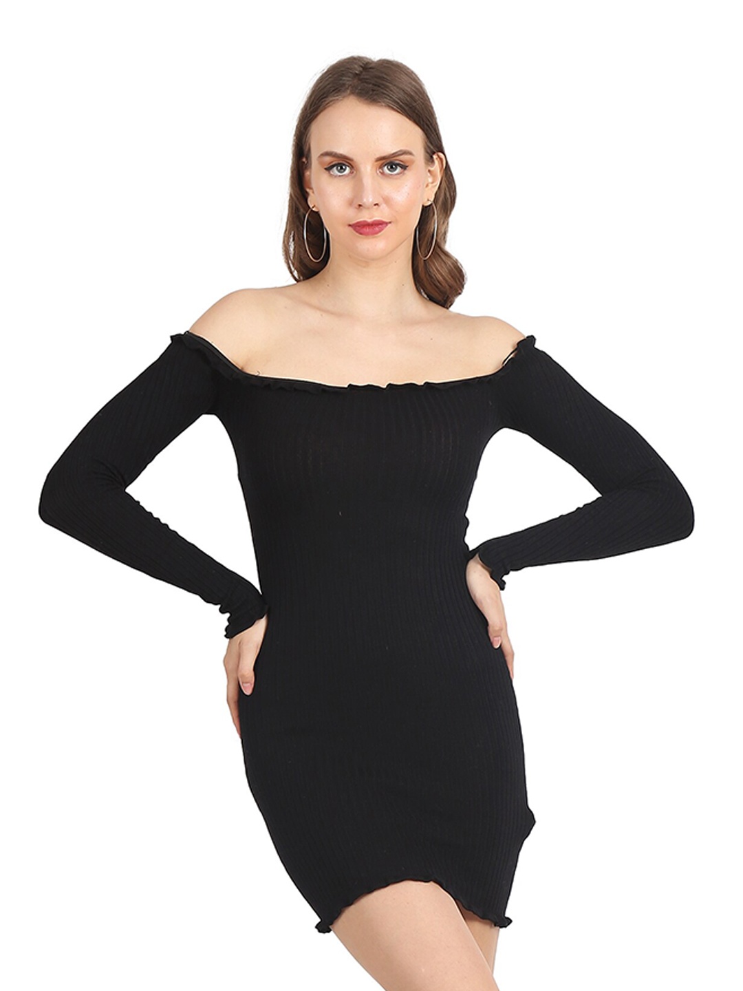 

NoBarr Off Shoulder Sheath Dress, Black