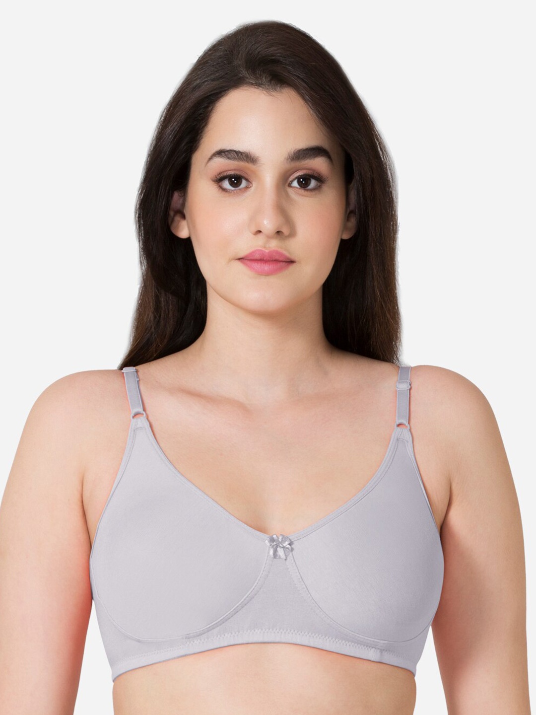 

VStar Medium Coverage Removable Padding Beginners Bra With All Day Comfort, Grey