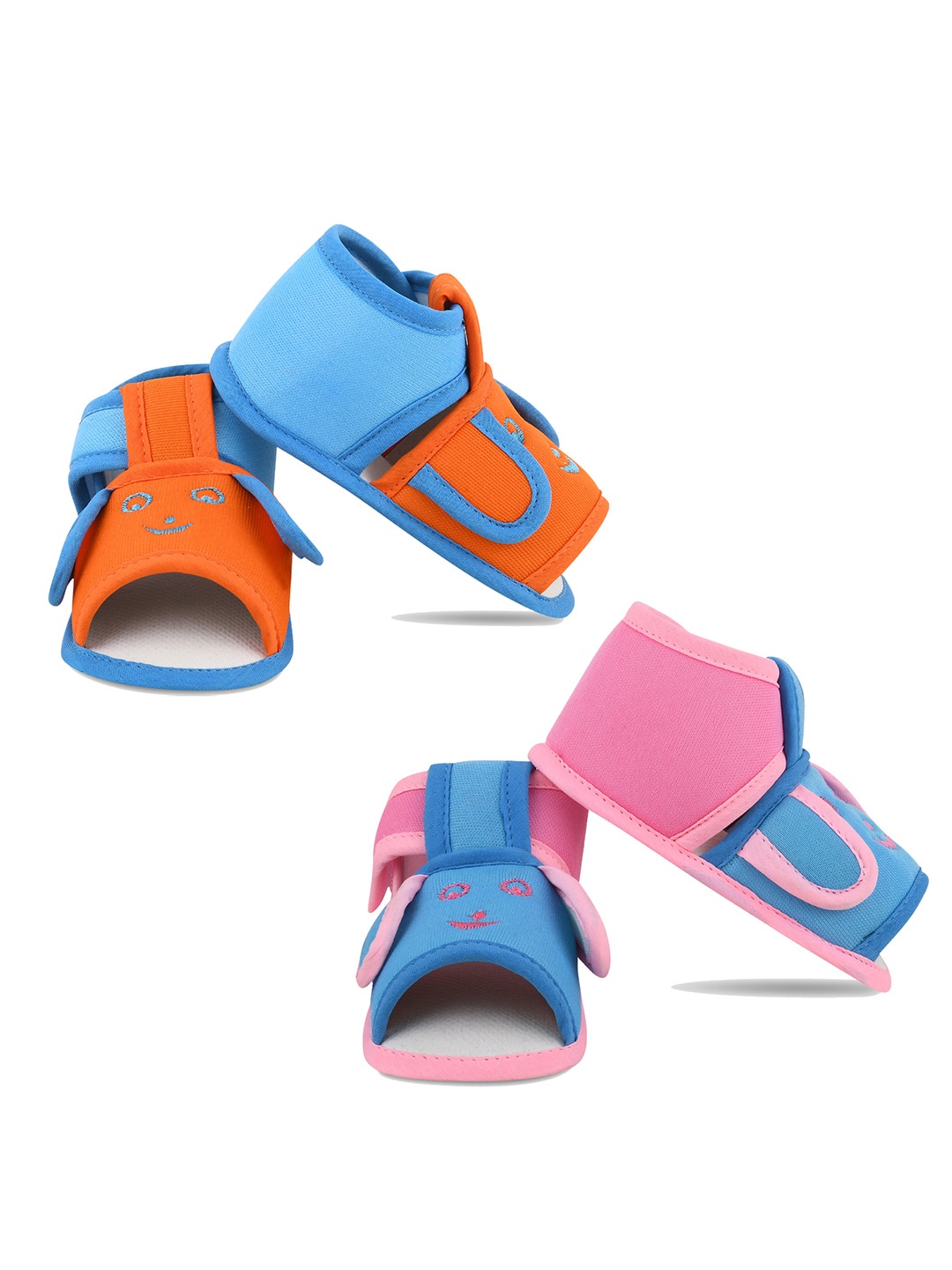 

Smartots Kids Pack of 2 Colourblokced Booties, Blue