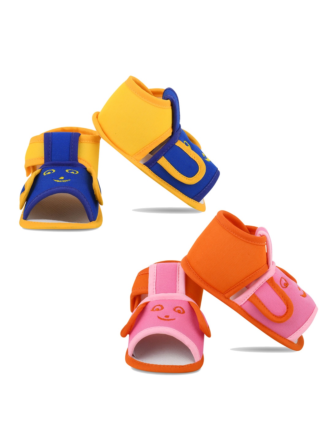 

Smartots Infant Kids Pack Of 2 Booties, Blue