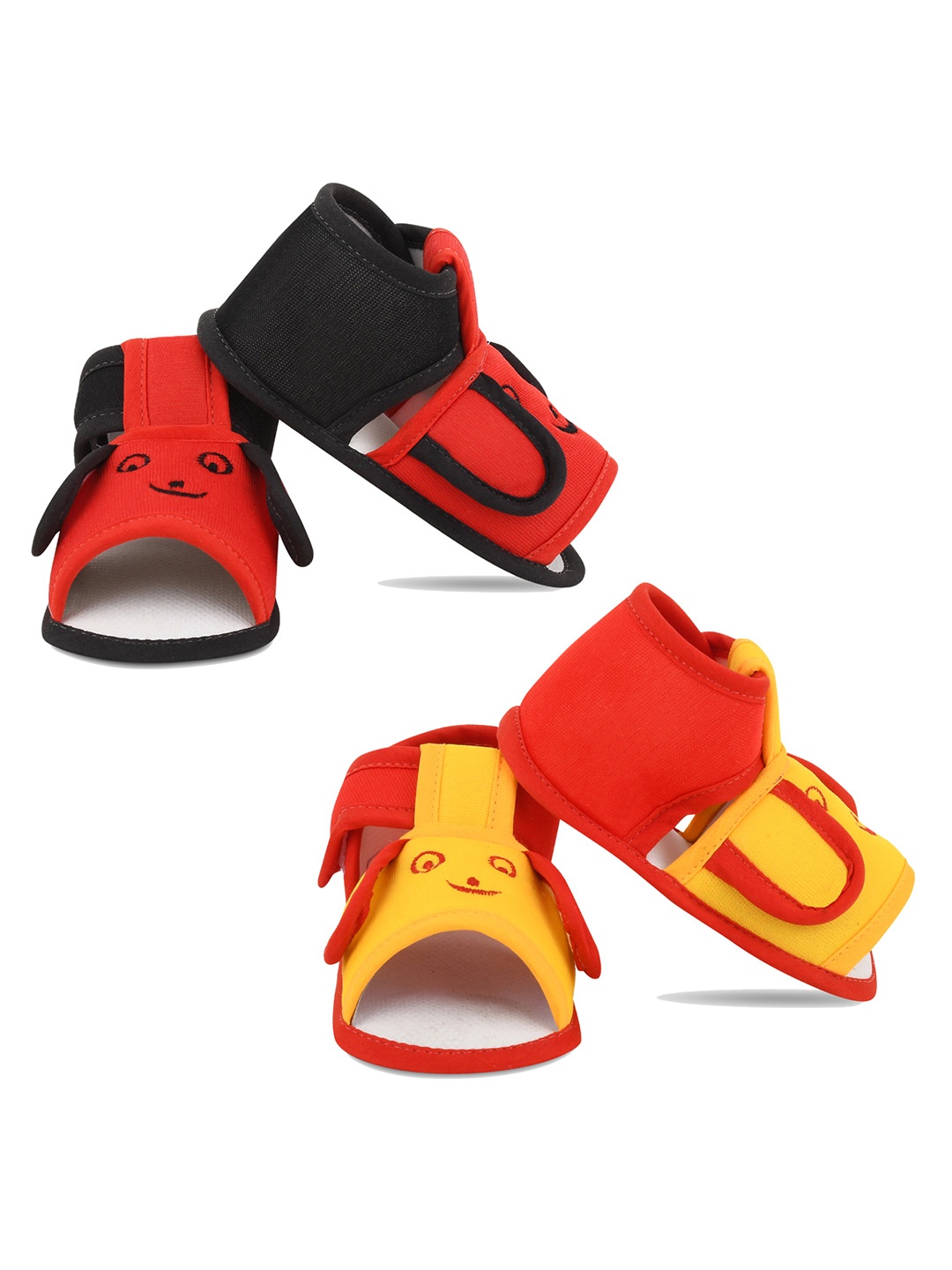 

Smartots Infant Kids Pack Of 2 Booties, Yellow