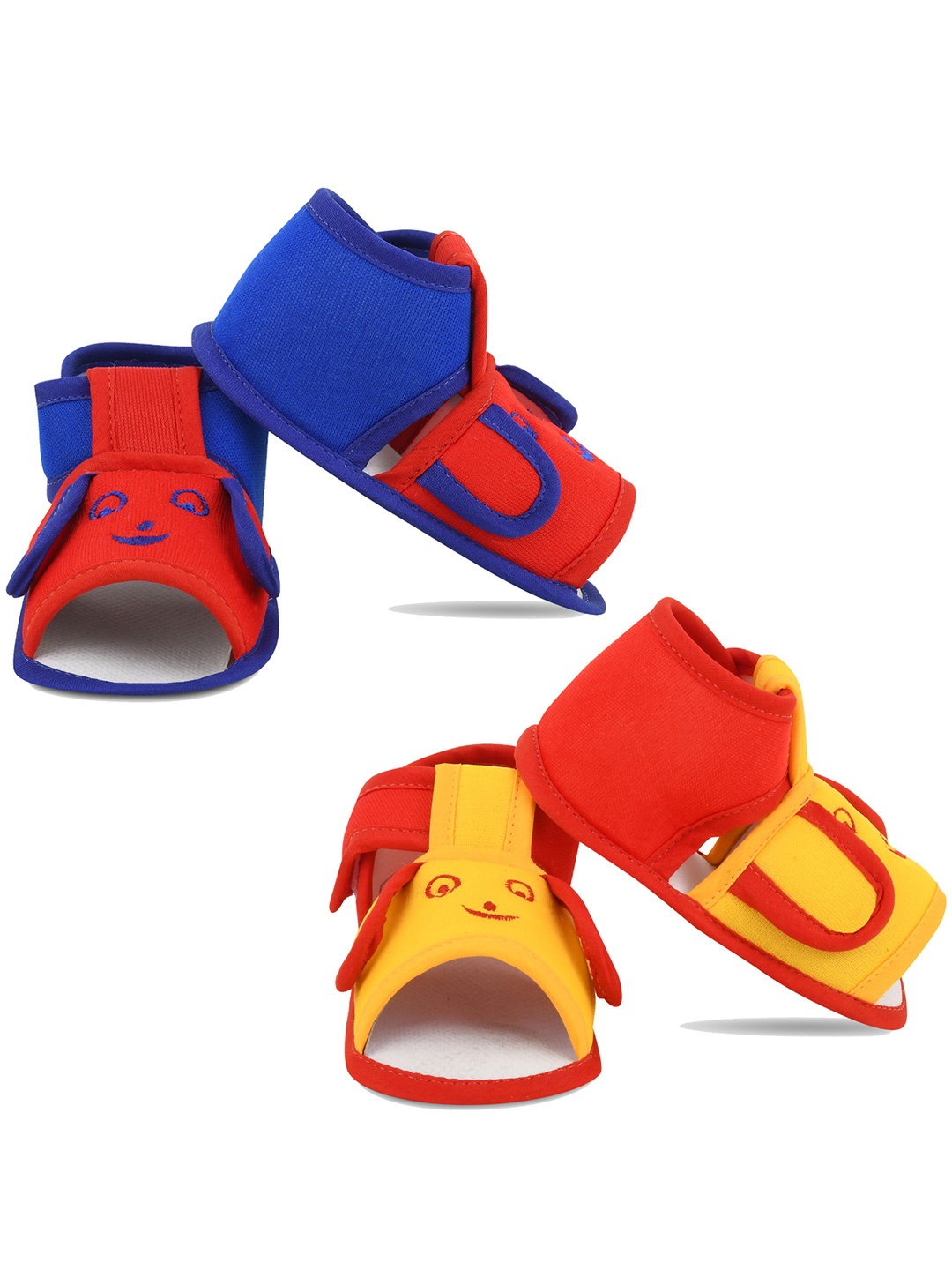 

Smartots Kids Set of 2 Colourblocked Cotton Booties, Yellow