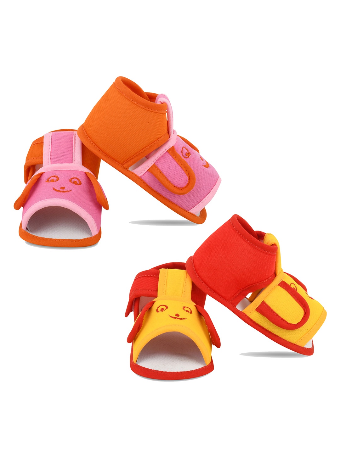 

Smartots Kids Pack of 2 Colourblokced Booties, Pink