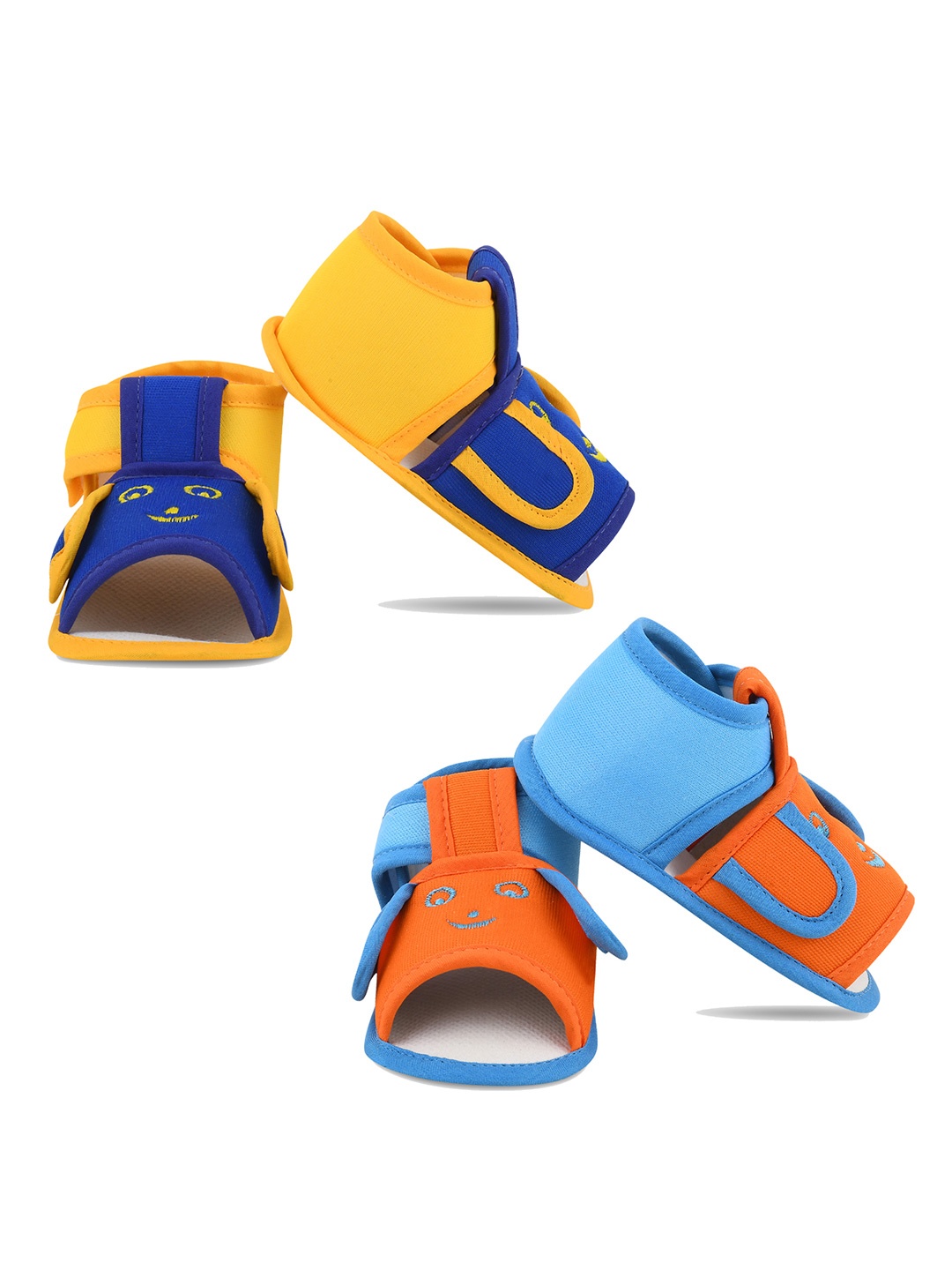 

Smartots Infant Kids Pack Of 2 Booties, Blue