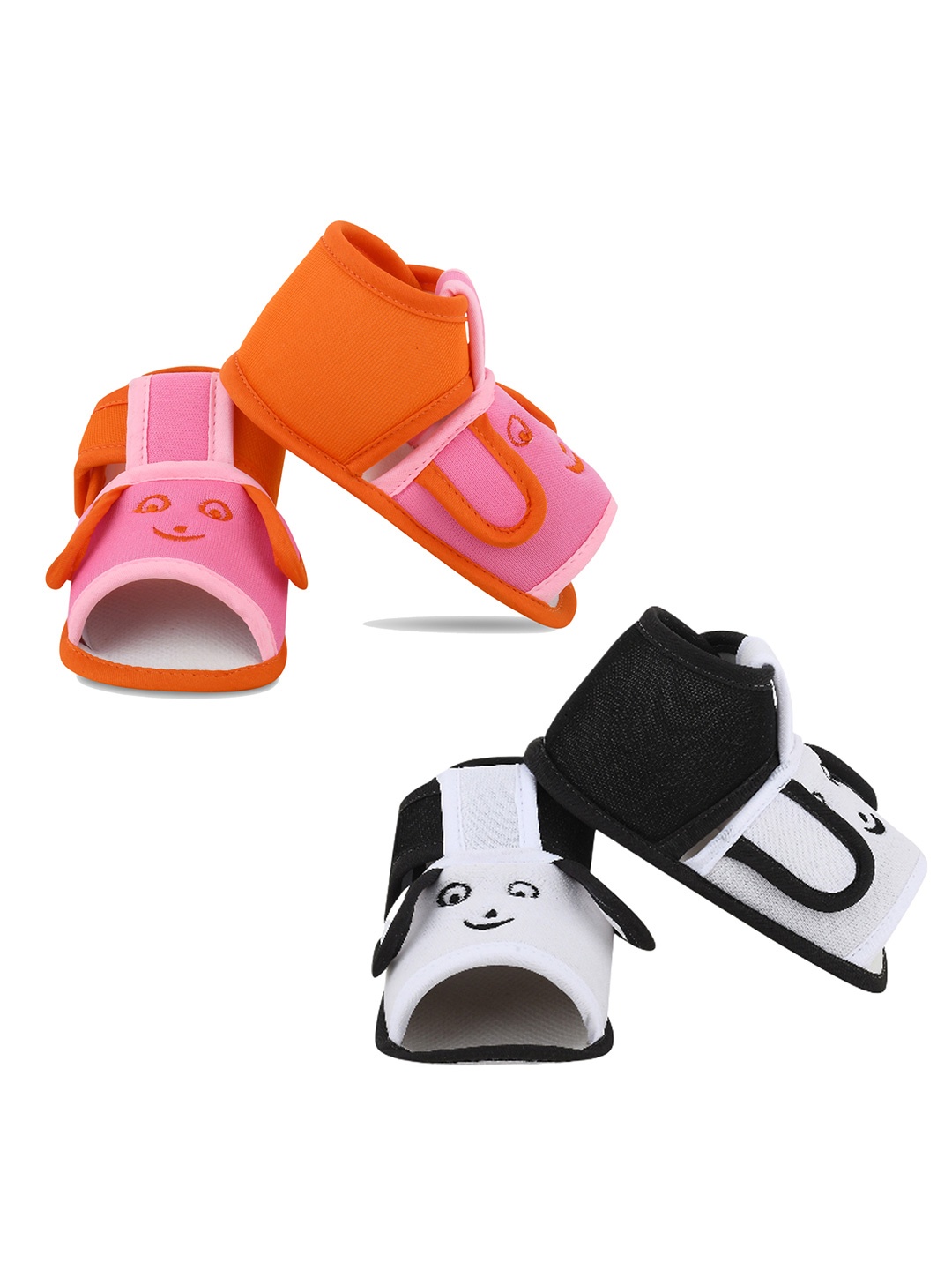 

Smartots Kids Pack of 2 Colourblokced Booties, Pink