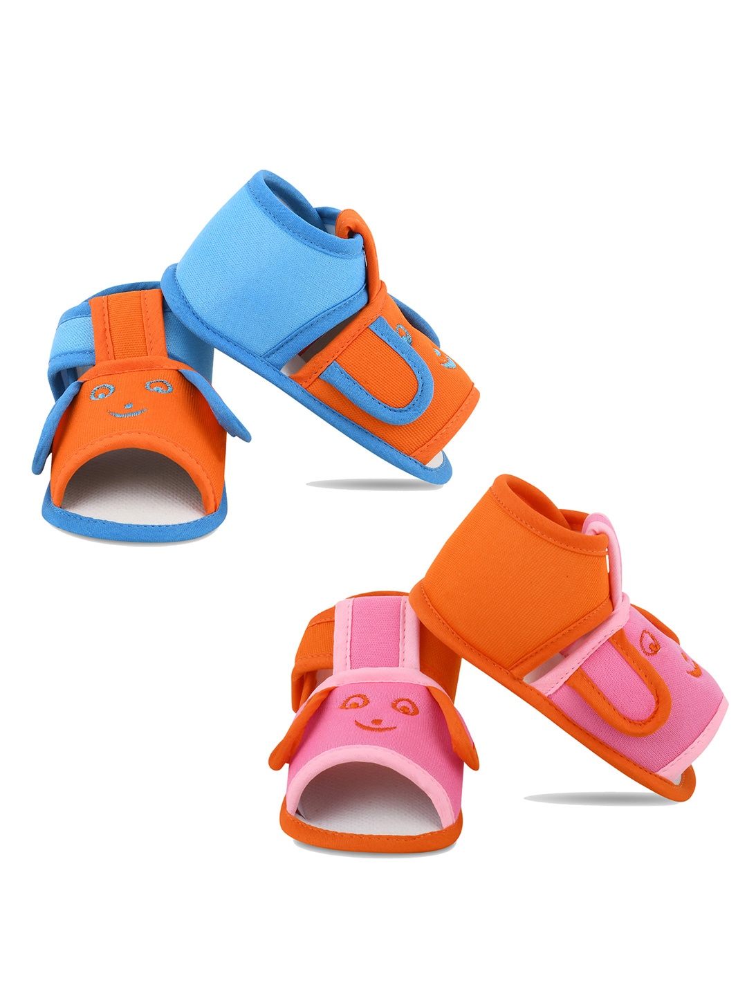 

Smartots Infant Kids Pair Of 2 Booties, Orange