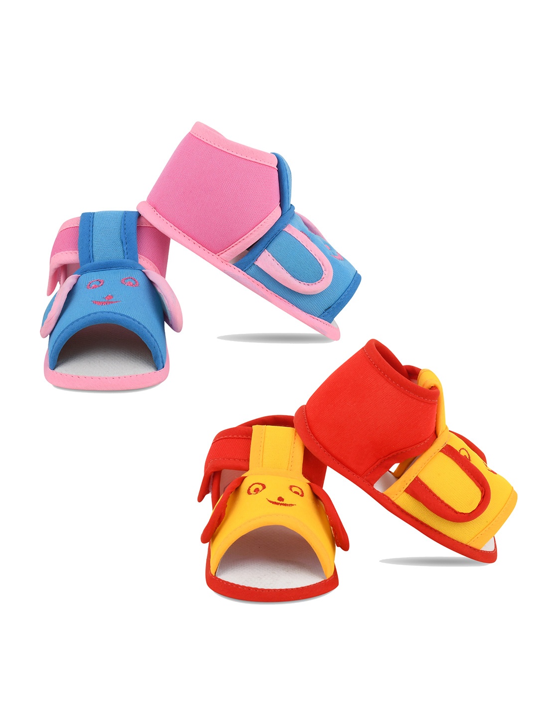 

Smartots Infants Pack Of 2 Pure Cotton Booties, Blue