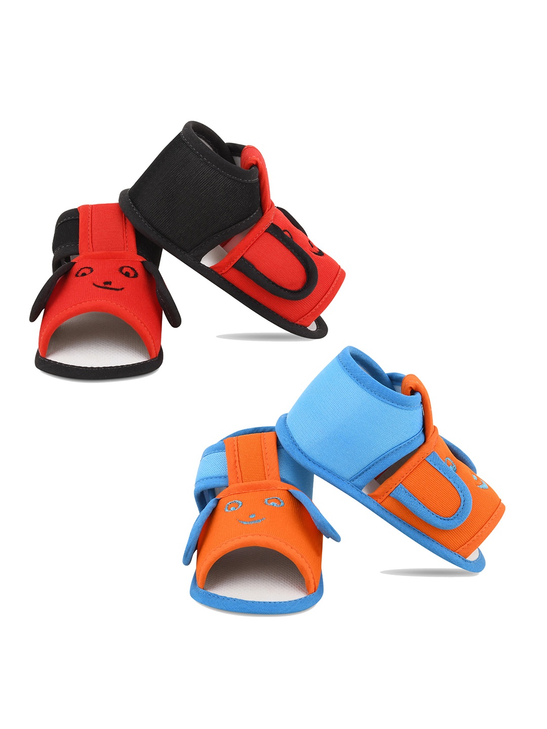 

Smartots Infants Pack Of 2 Pure Cotton Booties, Red