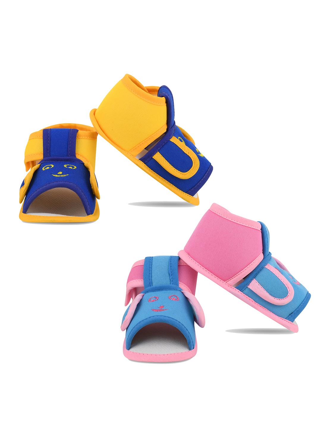 

Smartots Infants Pack Of 2 Pure Cotton Booties, Blue