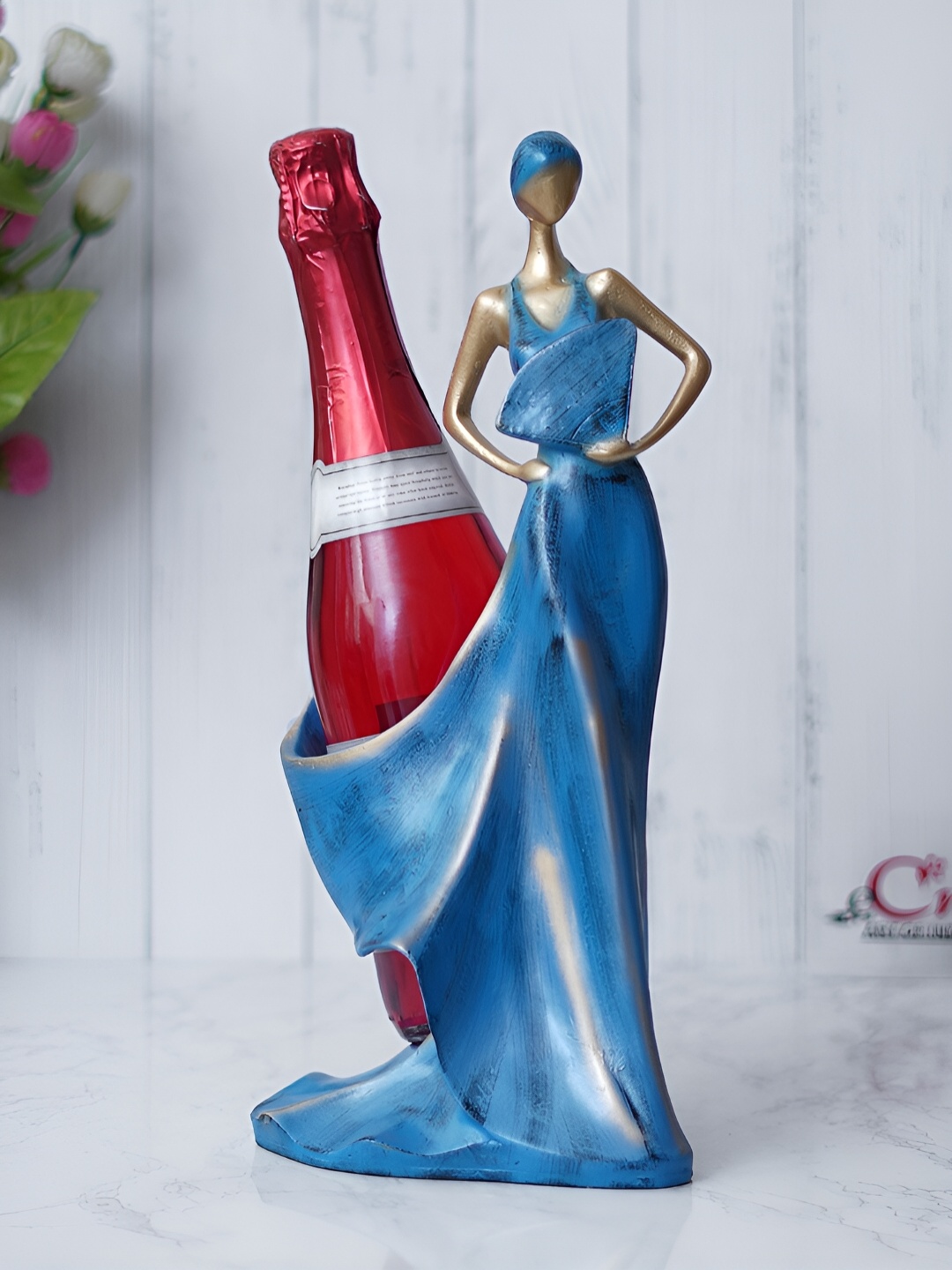 

eCraftIndia Blue & Red Medium Figurine Showpiece