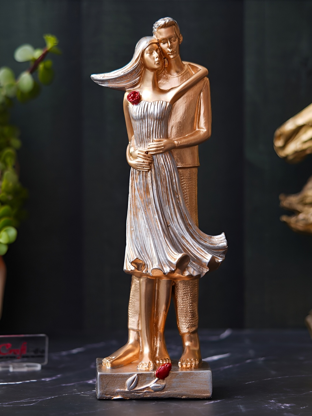 

eCraftIndia Beige Medium Figurine Showpiece
