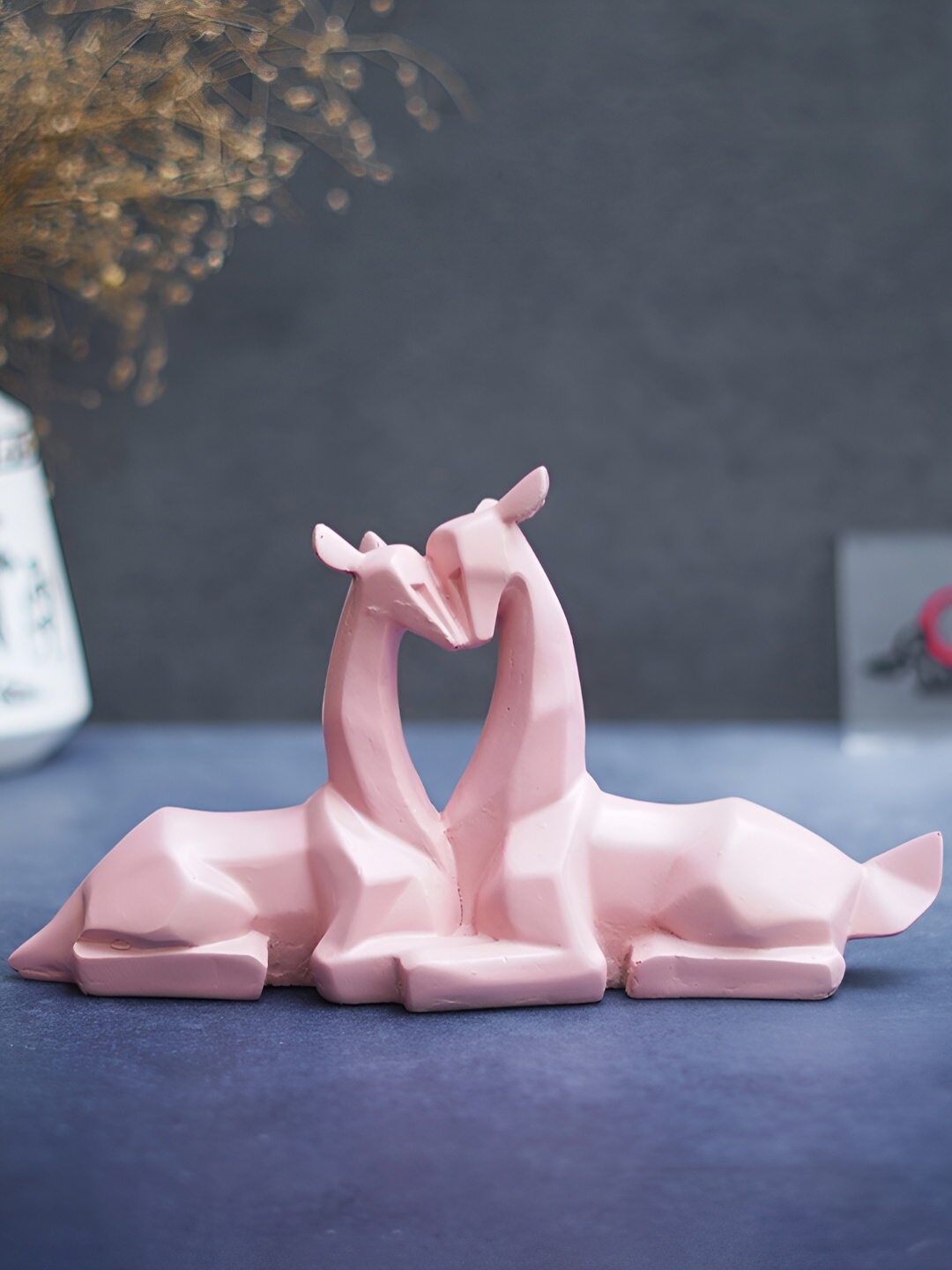 

eCraftIndia Pink Small Figurine Showpiece