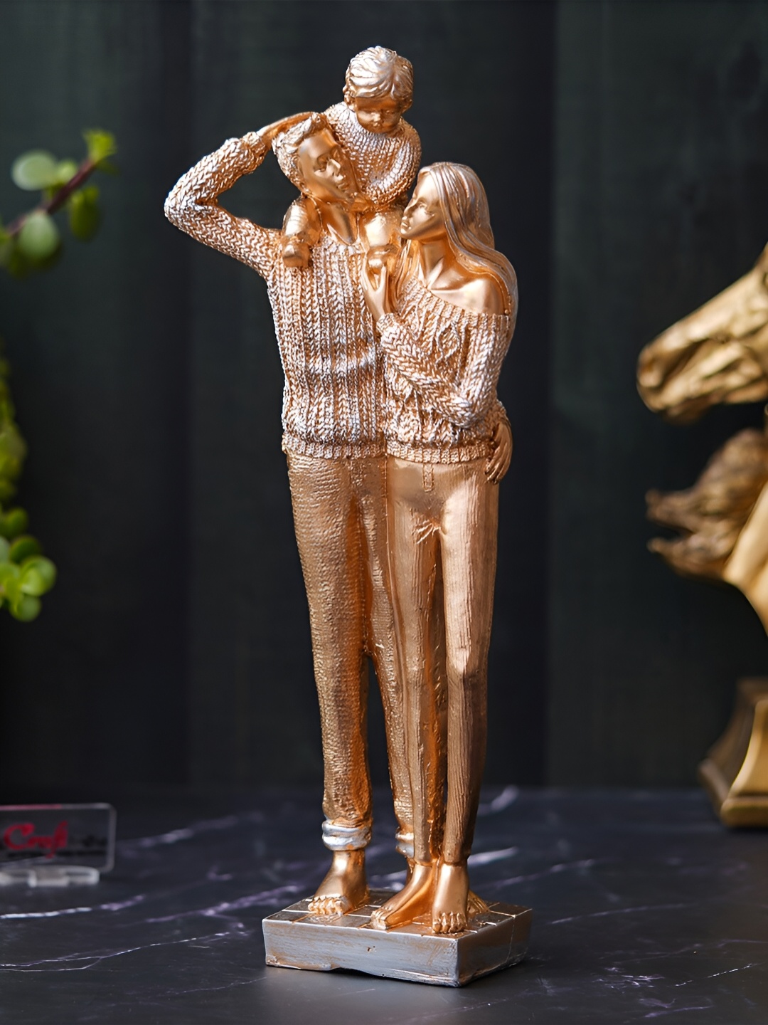 

eCraftIndia Gold-Toned Human Figurines Decorative Showpiece