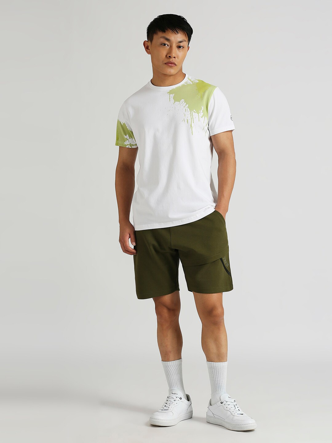 

Pepe Jeans Abstract Printed Cotton Slim Fit T-shirt, White