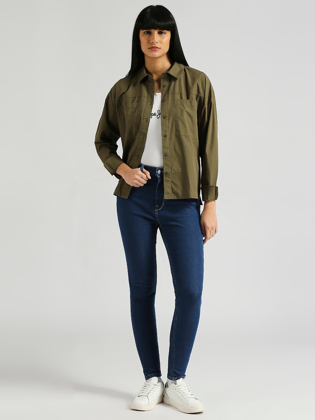

Pepe Jeans Oversized Pure Cotton Casual Shirt, Green
