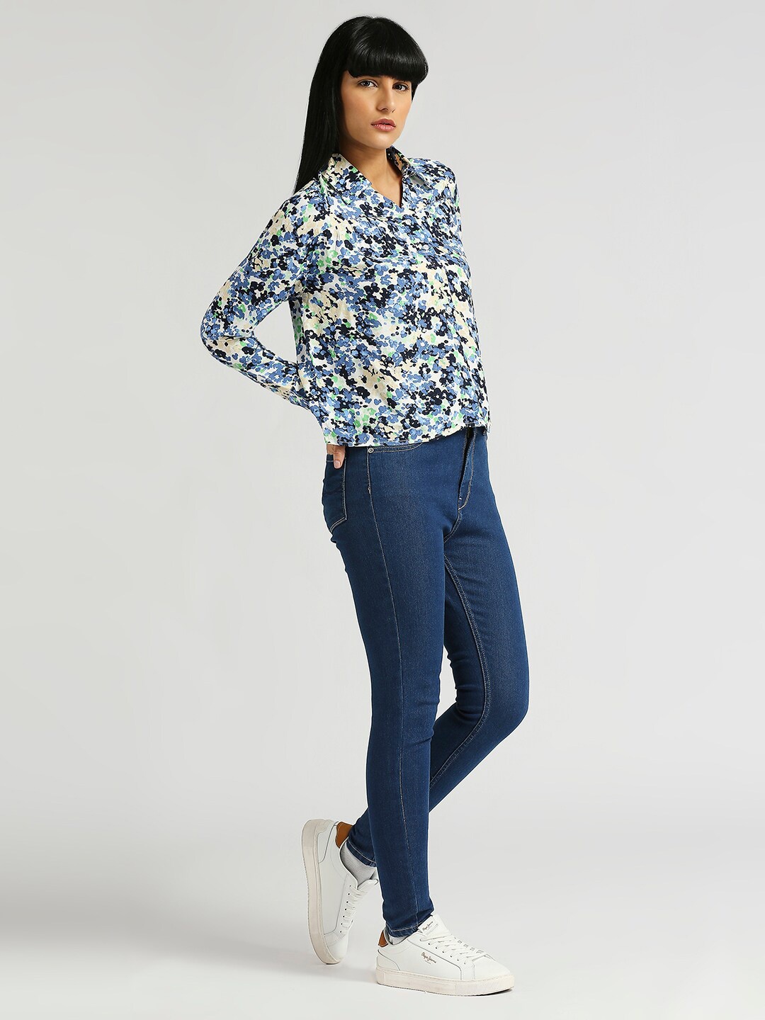 

Pepe Jeans Women Comfort Floral Opaque Casual Shirt, Blue