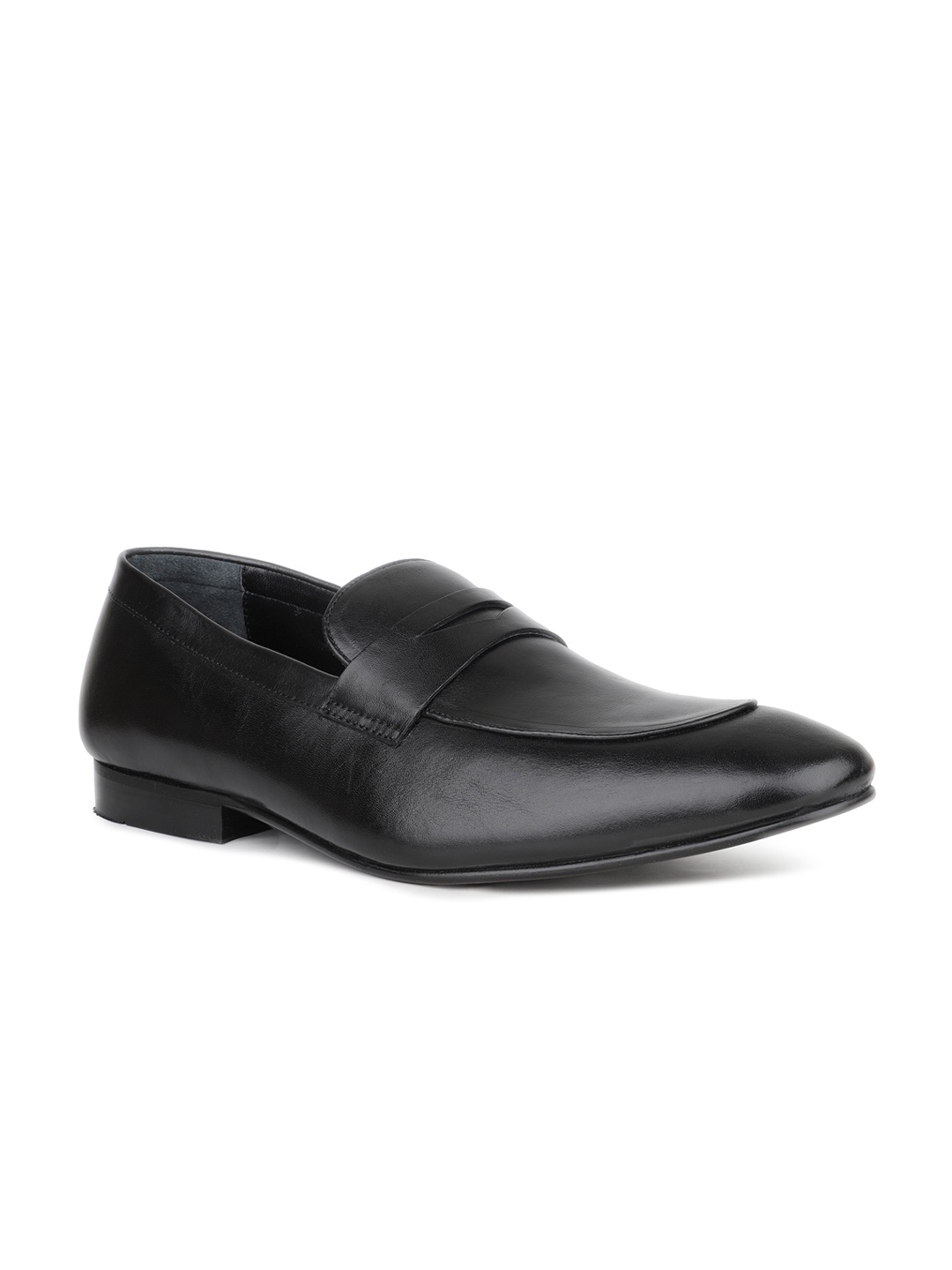 

ATESBER by Inc.5 Men Textured Leather Formal Slip-On Shoes, Black