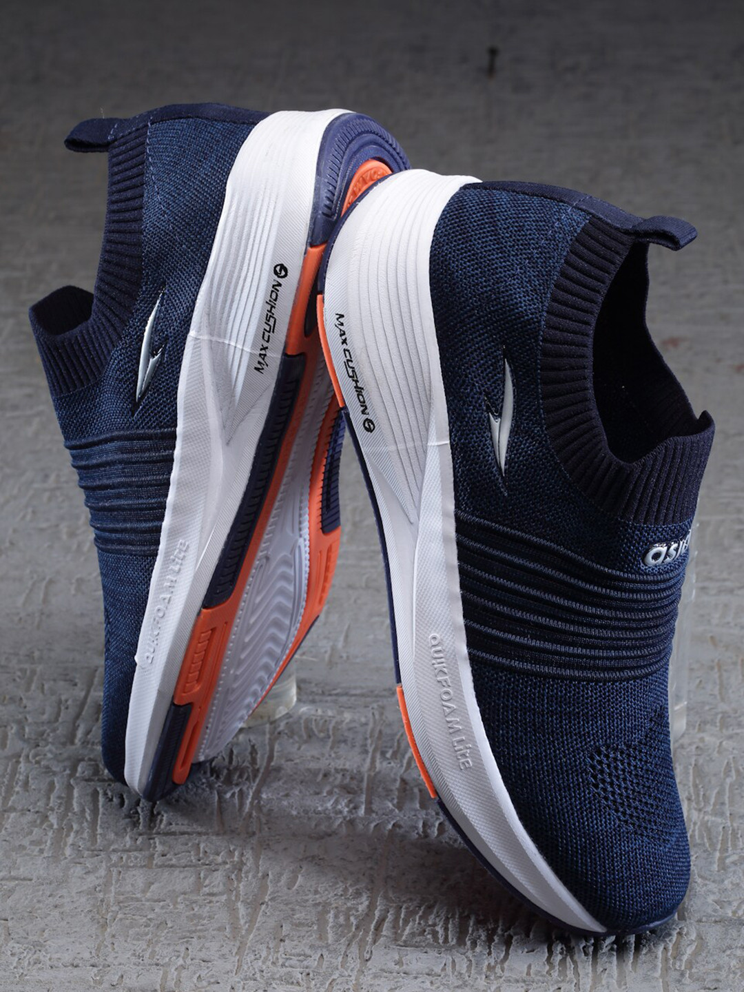 

ASIAN WIND-PRO-02 Men Mesh Running Shoes, Navy blue