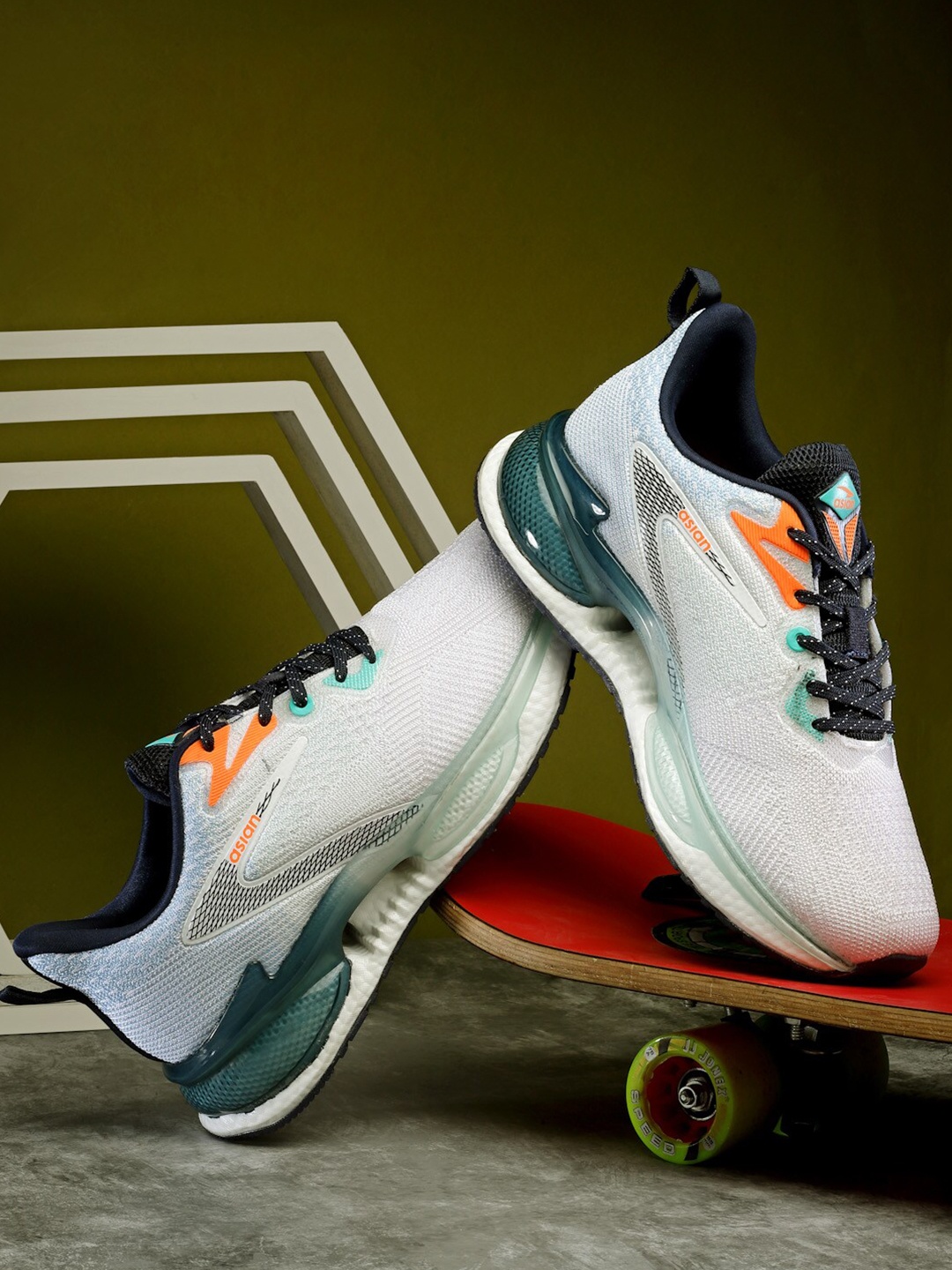 

ASIAN TITANIUM-02 Men Mesh Running Shoes, White