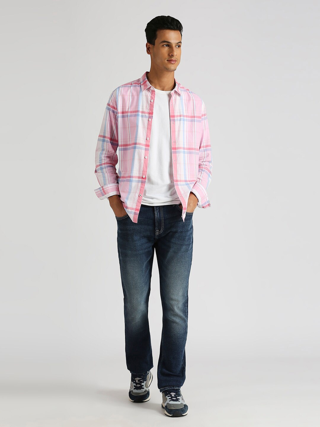 

Pepe Jeans Tartan Checks Opaque Checked Casual Shirt, Pink
