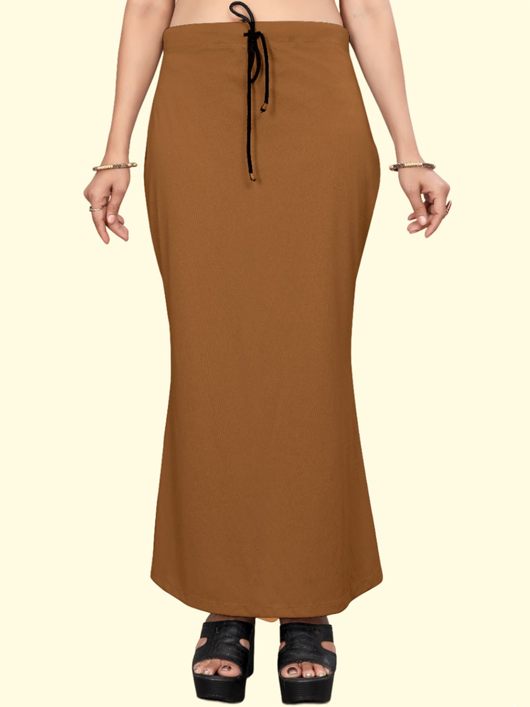 

Leeza Store Skin-Friendly Stretchable Saree Shapewear, Brown