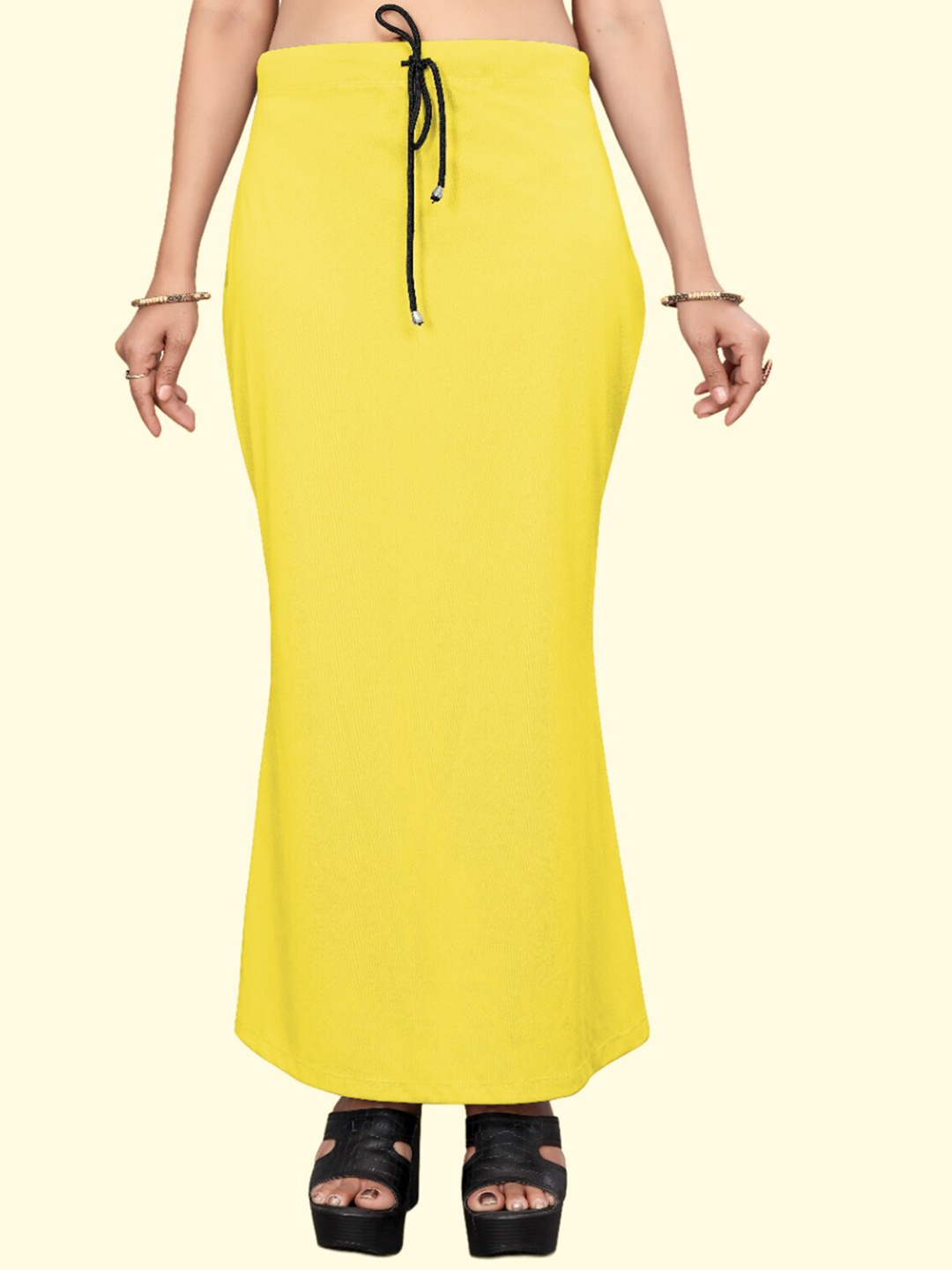 

Leeza Store Skin-Friendly Stretchable Saree Shapewear, Yellow