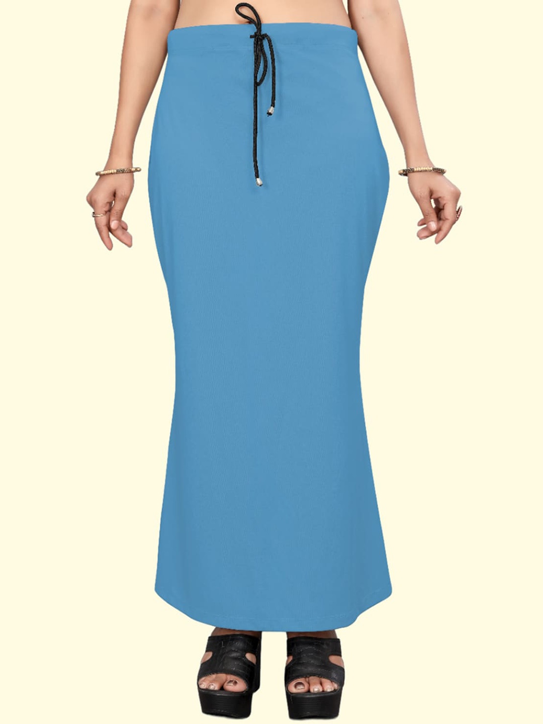 

Leeza Store Skin-Friendly Stretchable Saree Shapewear, Blue