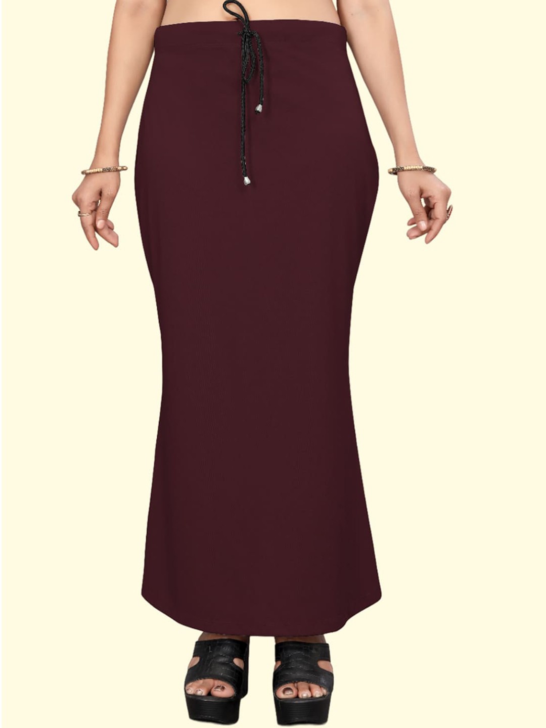 

Leeza Store Skin-Friendly Stretchable Saree Shapewear, Maroon