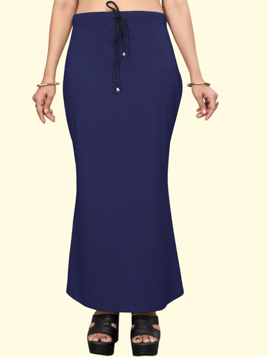 

Leeza Store Skin-Friendly Stretchable Saree Shapewear, Navy blue
