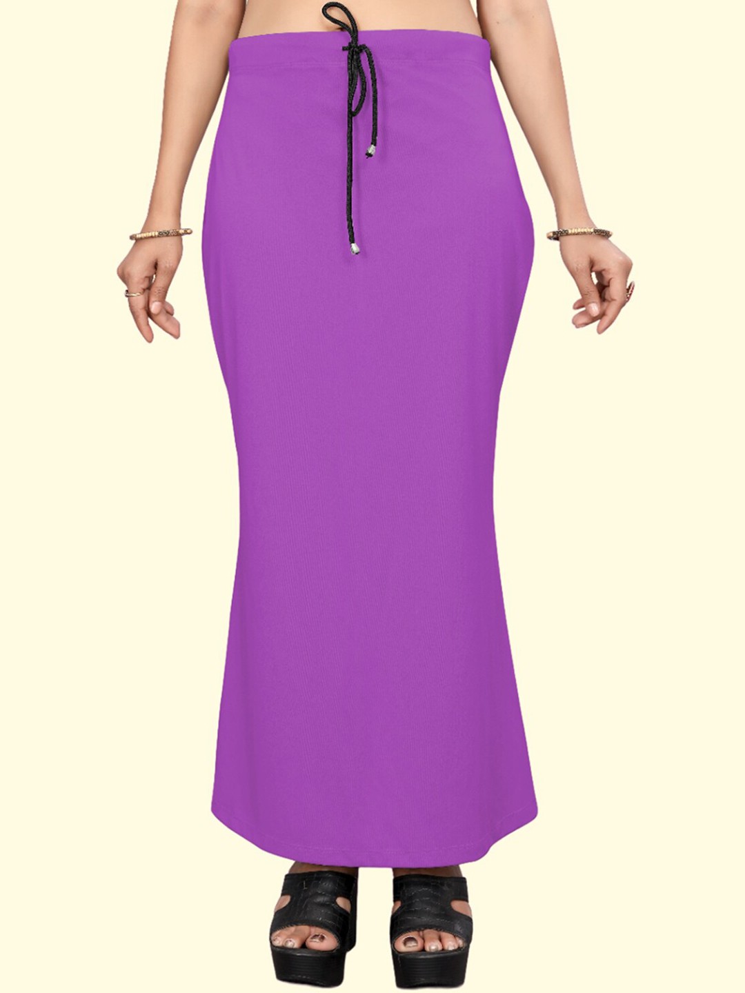 

Leeza Store Skin-Friendly Stretchable Saree Shapewear, Purple