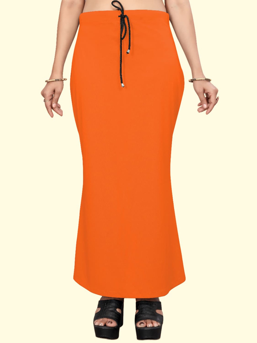 

Leeza Store Skin-Friendly Stretchable Saree Shapewear, Orange