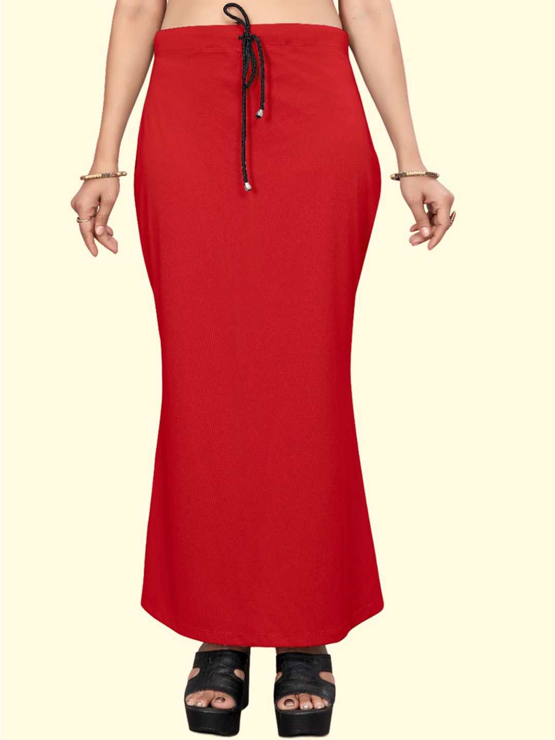 

Leeza Store Skin-Friendly Stretchable Saree Shapewear, Red